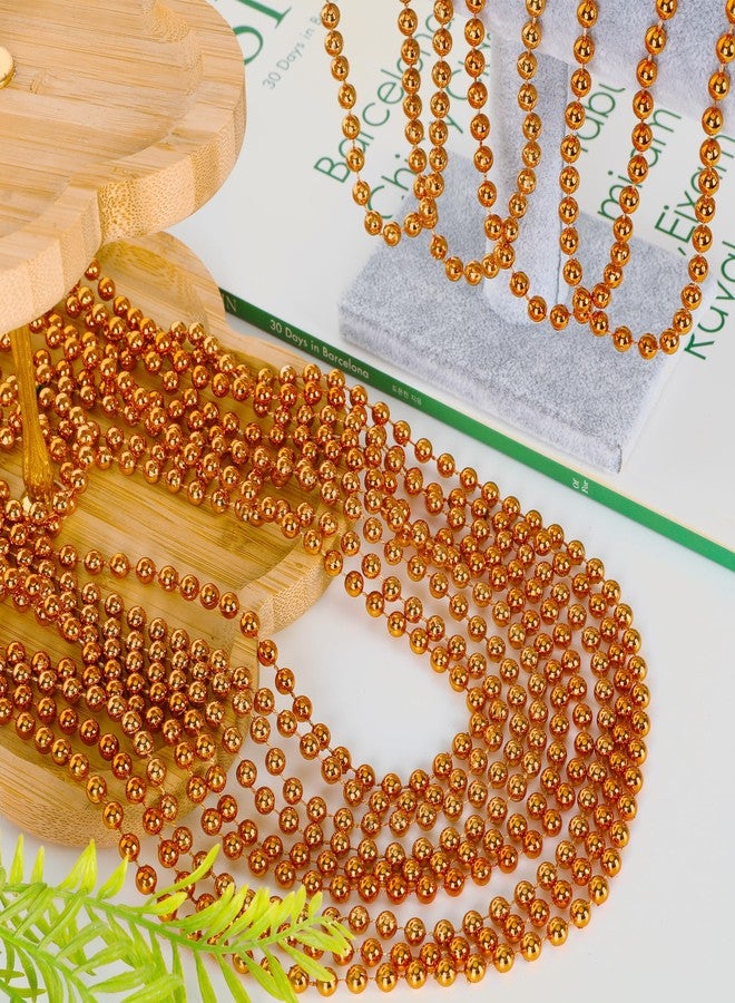 EOBOH مجموعة خرز ماردي غرا من إيوبوه، 100 قطعة، خرز برتقالي، قلادات ألعاب، هدايا للحفلات، قلادات بطول 33 بوصة، إكسسوارات أزياء، إكسسوارات رمي في المهرجانات، ديكورات احتفالات ماردي غرا والهالوين وحفلات الزفاف - Image 3